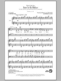 page one of (There's No Place Like) Home For The Holidays (SAB Choir)