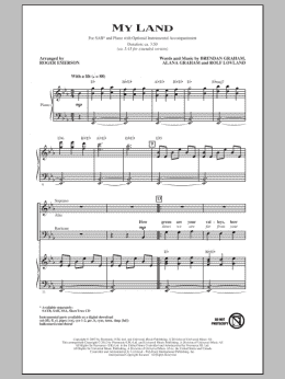 page one of My Land (arr. Roger Emerson) (SAB Choir)