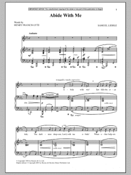 page one of Abide With Me (Piano & Vocal)