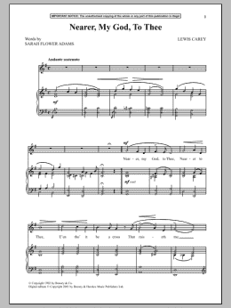 page one of Nearer, My God, To Thee (Piano & Vocal)