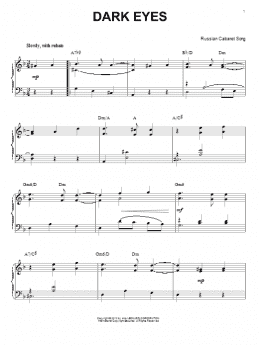 page one of Dark Eyes (arr. Brent Edstrom) (Piano Solo)