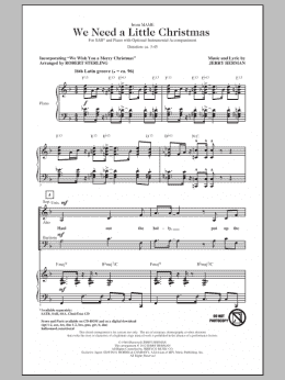 page one of We Need A Little Christmas (SAB Choir)