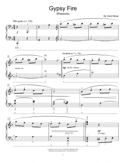 page one of Gypsy Fire (Educational Piano)