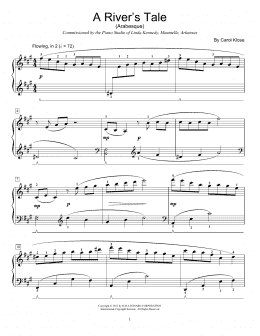 page one of A River's Tale (Educational Piano)