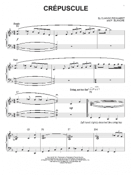 page one of Crepuscule (arr. Brent Edstrom) (Piano Solo)