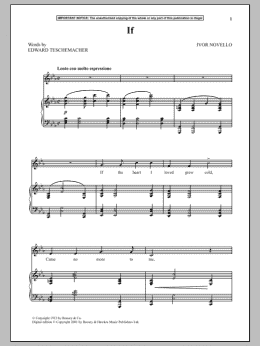 page one of If (Piano & Vocal)
