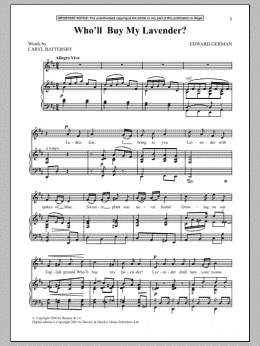 page one of Who'll Buy My Lavender? (Piano & Vocal)