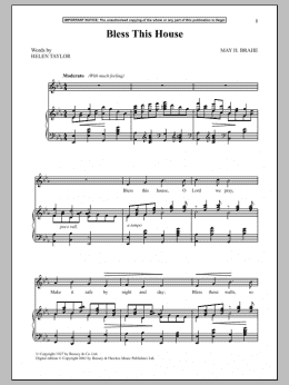 page one of Bless This House (Piano & Vocal)