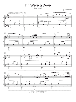 page one of If I Were A Dove (Educational Piano)