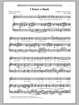 page one of I Know a Bank (Piano & Vocal)