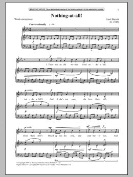 page one of Nothing At All! (Piano & Vocal)