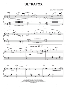 page one of Ultrafox (arr. Brent Edstrom) (Piano Solo)