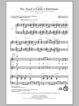 page one of We Need A Little Christmas (SSA Choir)