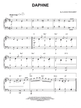 page one of Daphne (arr. Brent Edstrom) (Piano Solo)