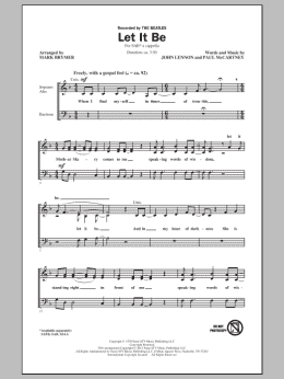 page one of Let It Be (arr. Mark Brymer) (SAB Choir)
