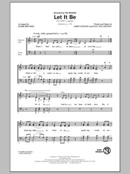 page one of Let It Be (arr. Mark Brymer) (SATB Choir)