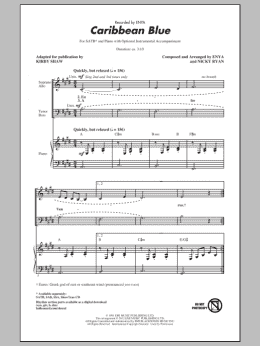 page one of Caribbean Blue (SATB Choir)