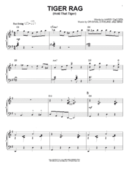 page one of Tiger Rag (Hold That Tiger) (arr. Brent Edstrom) (Piano Solo)