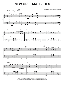 page one of New Orleans Blues (arr. Brent Edstrom) (Piano Solo)