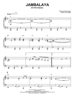 page one of Jambalaya (On The Bayou) (arr. Brent Edstrom) (Piano Solo)