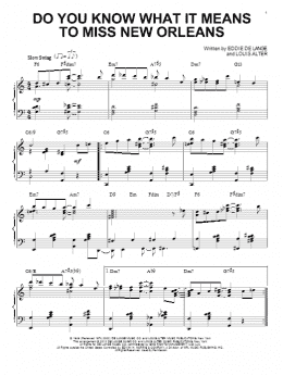 page one of Do You Know What It Means To Miss New Orleans (arr. Brent Edstrom) (Piano Solo)