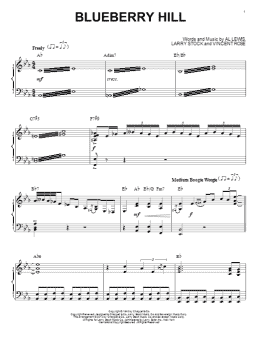 page one of Blueberry Hill (arr. Brent Edstrom) (Piano Solo)