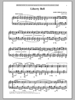 page one of Liberty Bell (Piano Solo)