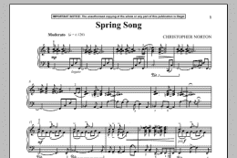 page one of Spring Song (Piano Solo)