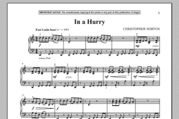 page one of In A Hurry (Piano Solo)