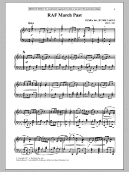page one of Royal Air Force March Past (Piano Solo)