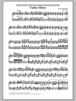 page one of Father Rhine (Piano Solo)