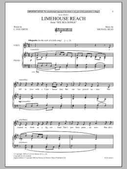 page one of Limehouse Reach (from Six Sea Songs) (Piano & Vocal)