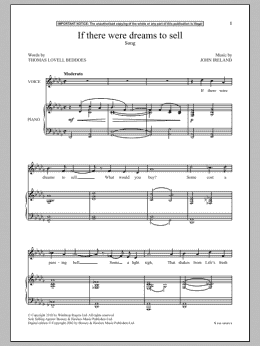 page one of If There Were Dreams To Sell (Piano & Vocal)