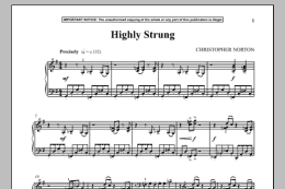 page one of Highly Strung (Piano Solo)