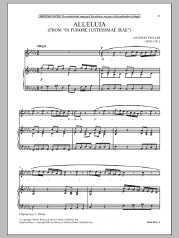 page one of Alleluia (from In Furore Justissimae Irae) (Piano & Vocal)