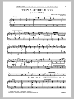 page one of We Praise Thee O God (Piano & Vocal)