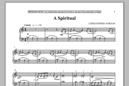 page one of A Spiritual (Piano Solo)