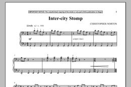 page one of Inter-City Stomp (Piano Solo)