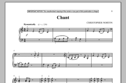 page one of Chant (Piano Solo)