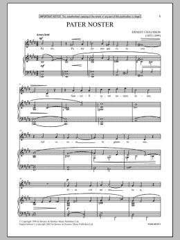 page one of Pater Noster (Piano & Vocal)