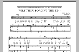 page one of Wilt Thou Forgive The Sin? (Piano & Vocal)