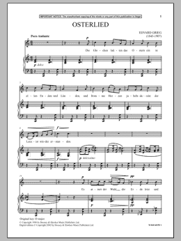 page one of Osterlied (Piano & Vocal)