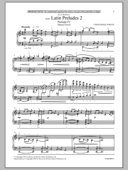 page one of Prelude IV (Bossa Nova) (from Latin Preludes 2) (Piano Solo)