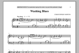 page one of Washing Blues (Piano Solo)