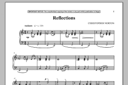 page one of Reflections (Piano Solo)