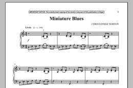page one of Miniature Blues (Piano Solo)