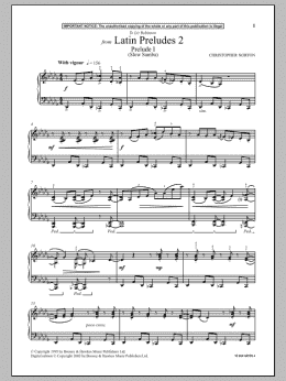 page one of Prelude I (Slow Samba) (from Latin Preludes 2) (Piano Solo)