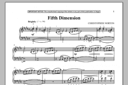 page one of Fifth Dimension (Piano Solo)
