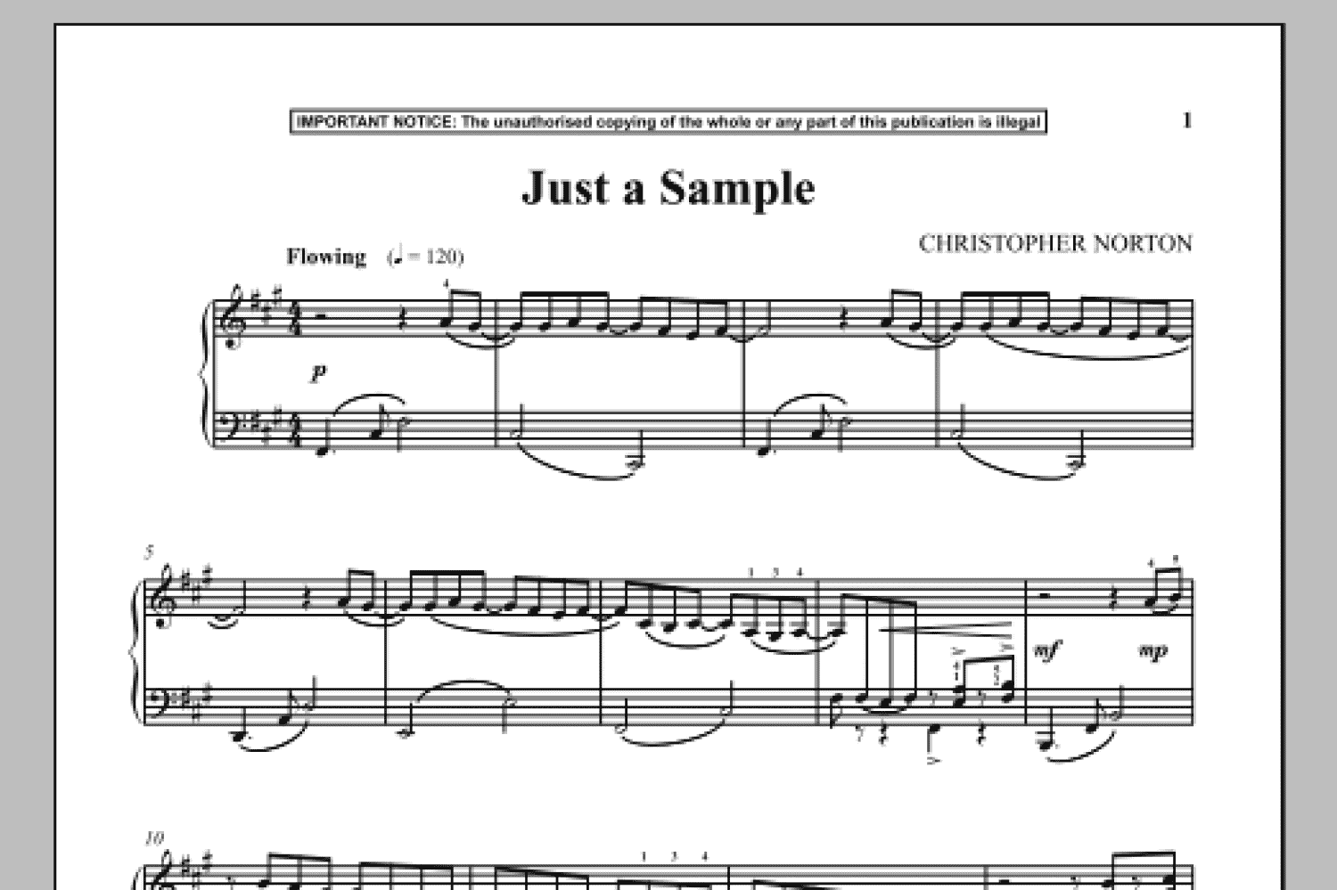 Just A Sample (Piano Solo)
