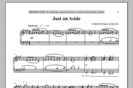 page one of Just An Aside (Piano Solo)